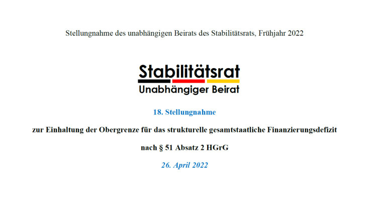 18. Stellungnahme Stabilitätsbeirat