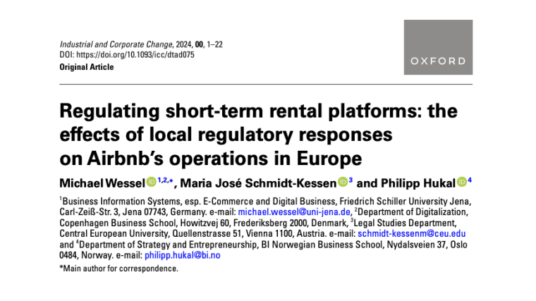 Screenshot des Paper Regulating short-term rental platforms