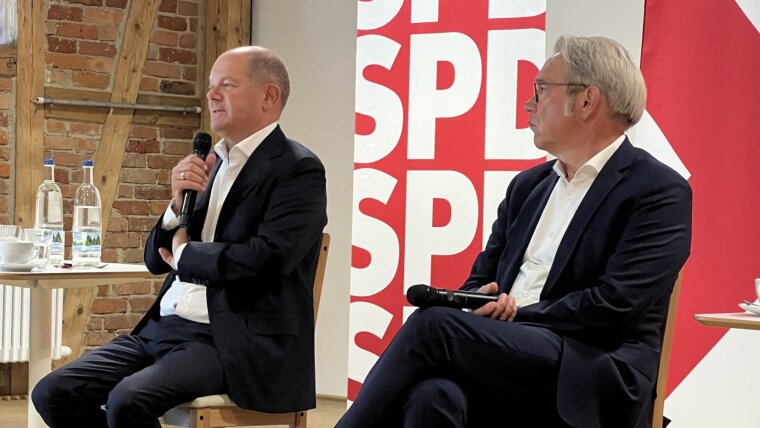 Olaf Scholz bei der Veranstaltung "Start-up Thüringen"